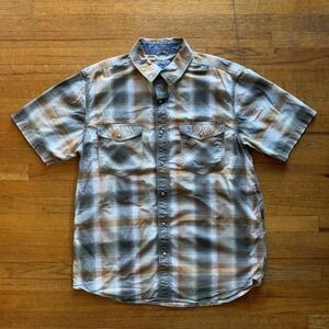 Carhartt Relaxed Fit‎ Plaid Button Up Short Sleeve Shirt Large